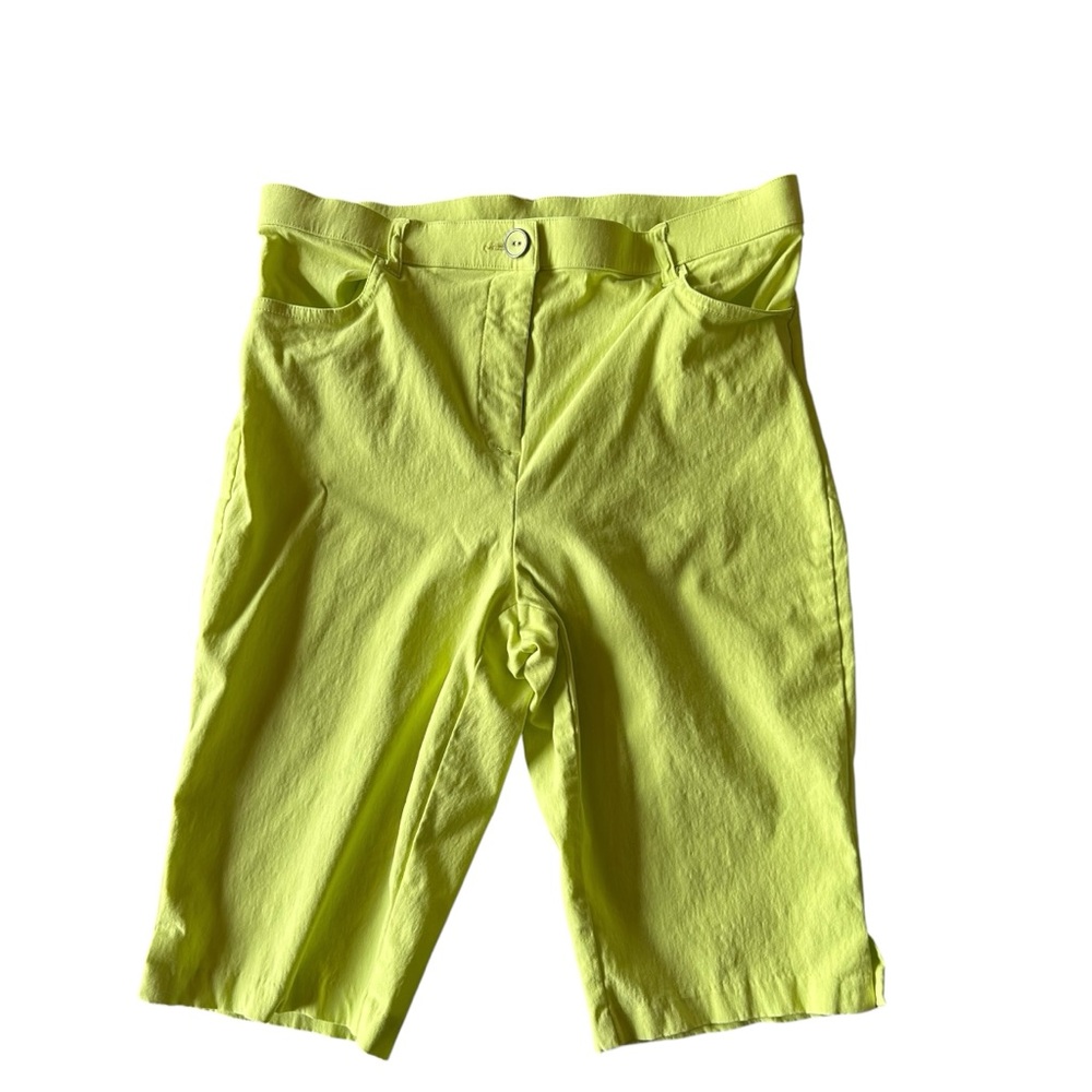 Coconut Row Palm Beach Bermuda Shorts Stretch Lime Green Women’s Size 10‎